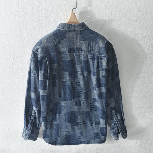 Aule Leisure Plaid Pattern Shirt