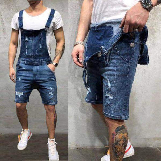 Aule Denim Shorts Overalls