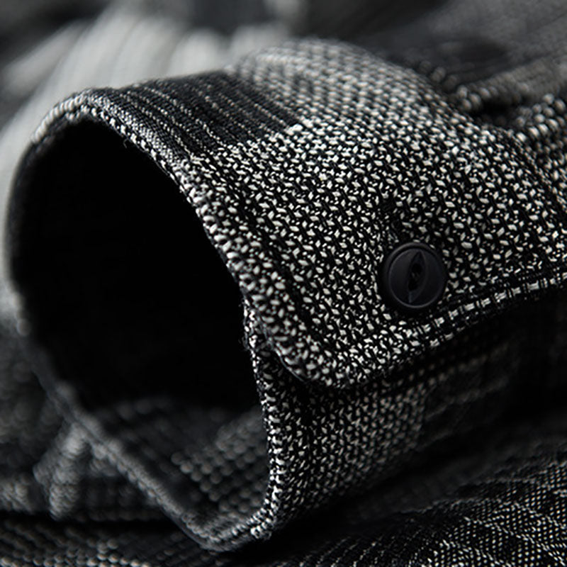 Aule Leisure Plaid Pattern Shirt