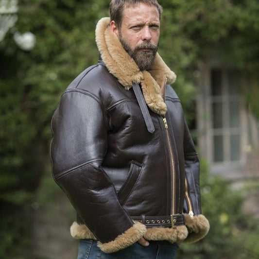 Aule Faux Fur Leather Jacket