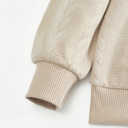 Aule Cable Knit Zip Up Sweatshirt