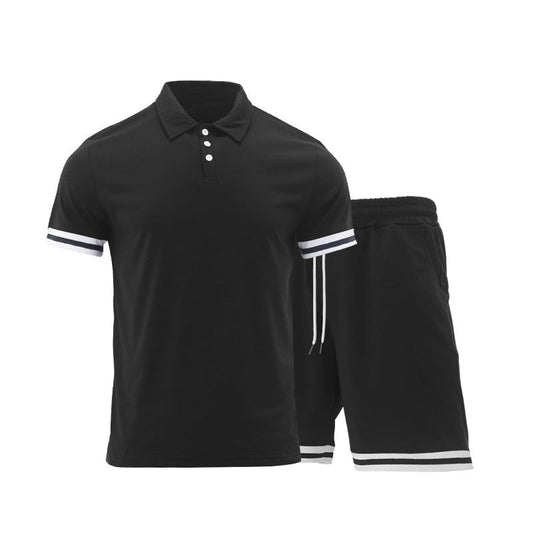 Aule Stripe Trim Polo Set