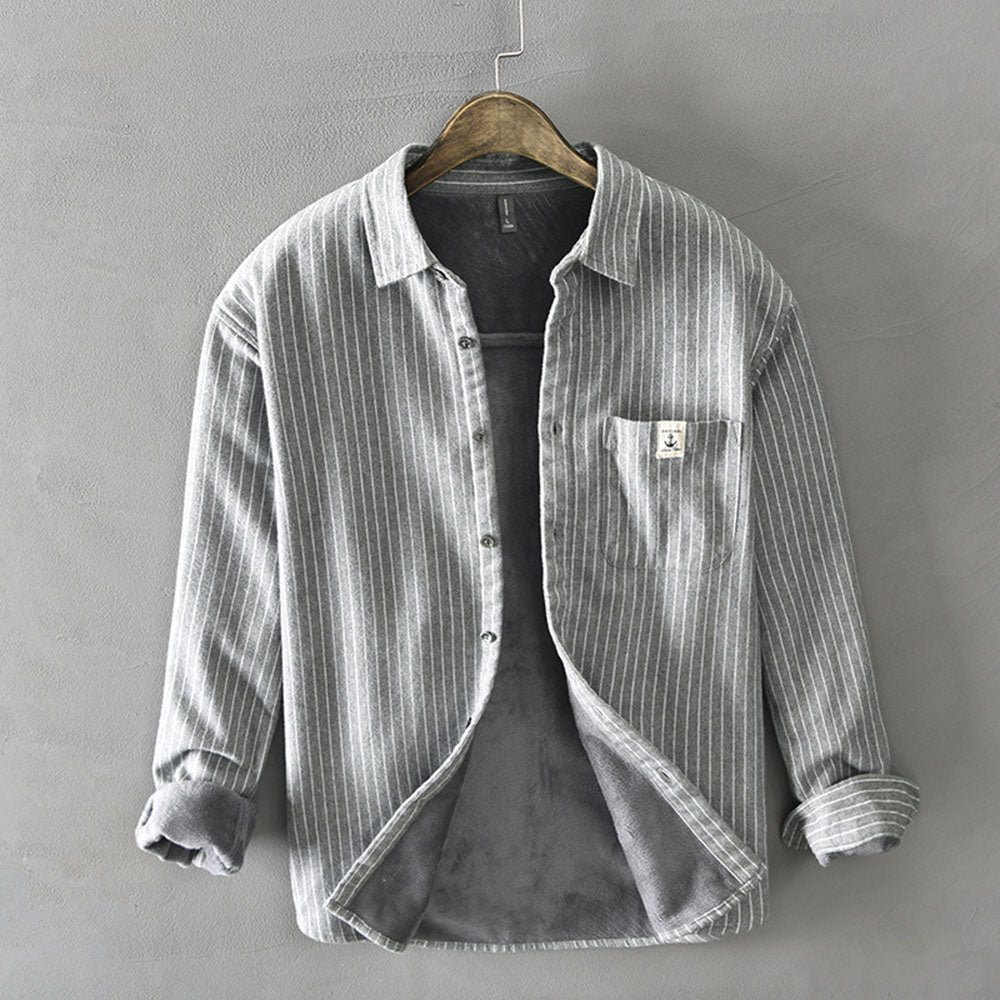 Aule Stripe Fleece Overshirt
