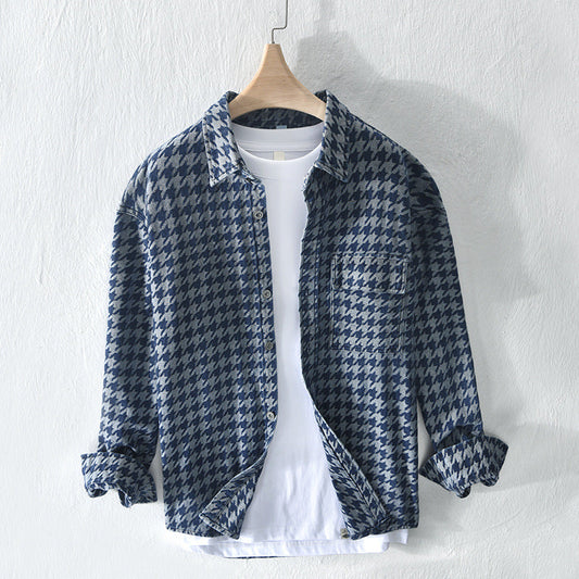 Leisure Blue Pattern Shirt