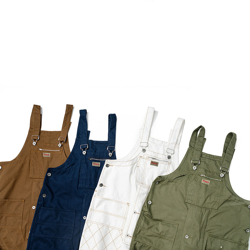 Aule Plaid Cotton Overalls