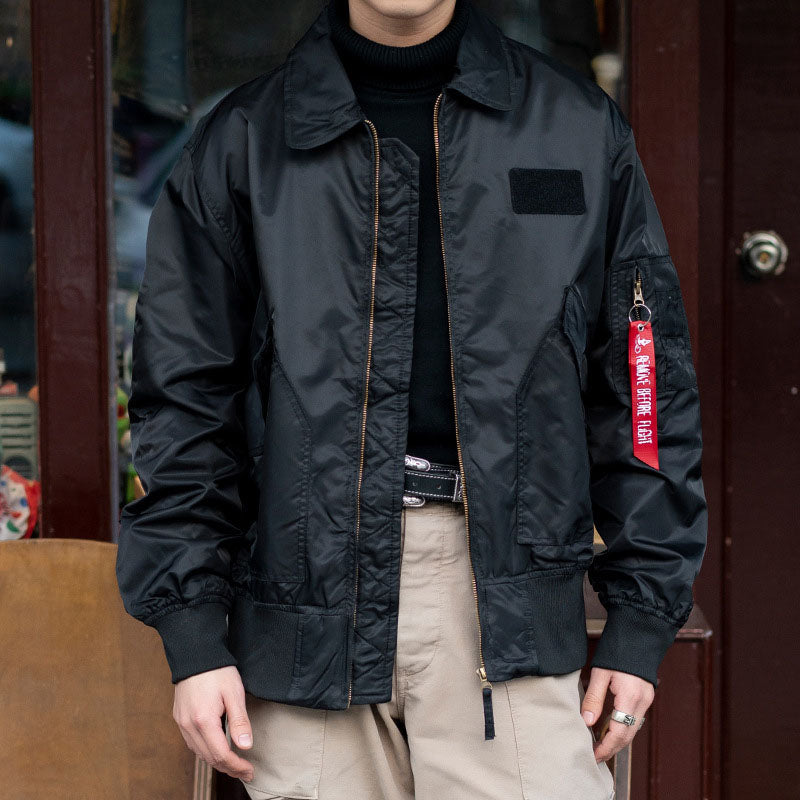 Aule Lapel Bomber Jacket