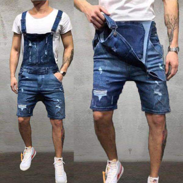 Aule Denim Shorts Overalls