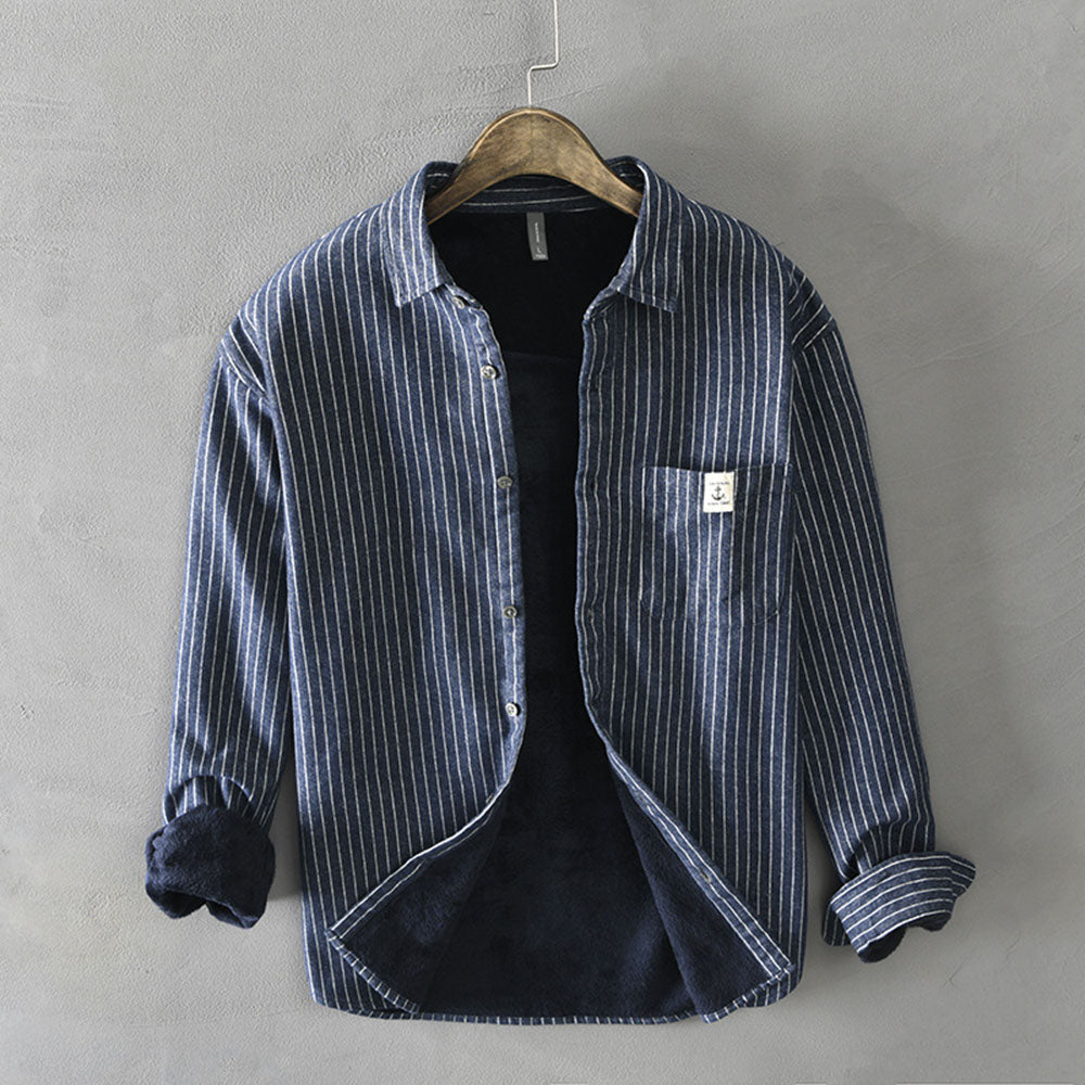 Aule Stripe Fleece Overshirt