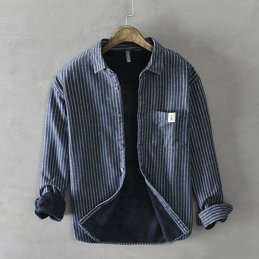 Aule Stripe Fleece Overshirt