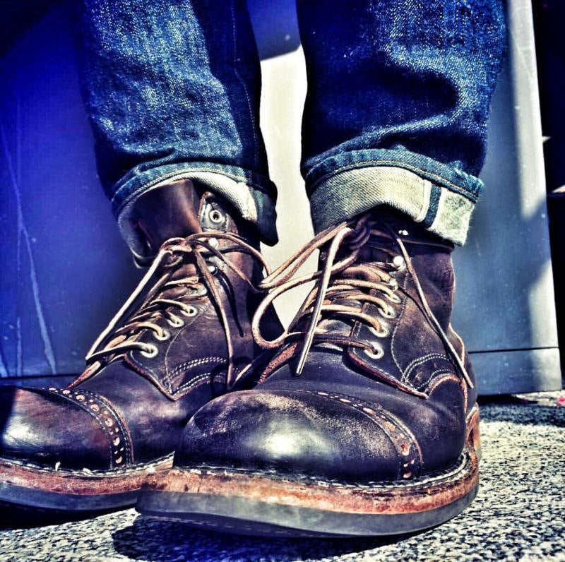 Aule Blitz Leather Combat Boots