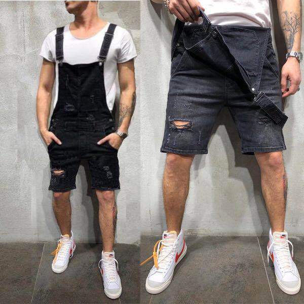 Aule Denim Shorts Overalls
