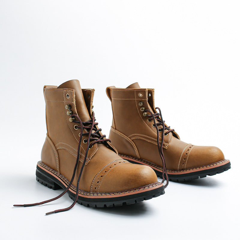 Aule Blitz Leather Combat Boots