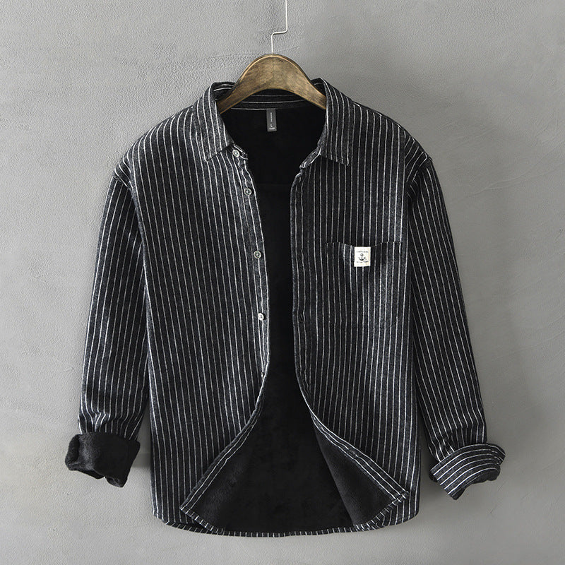 Aule Stripe Fleece Overshirt