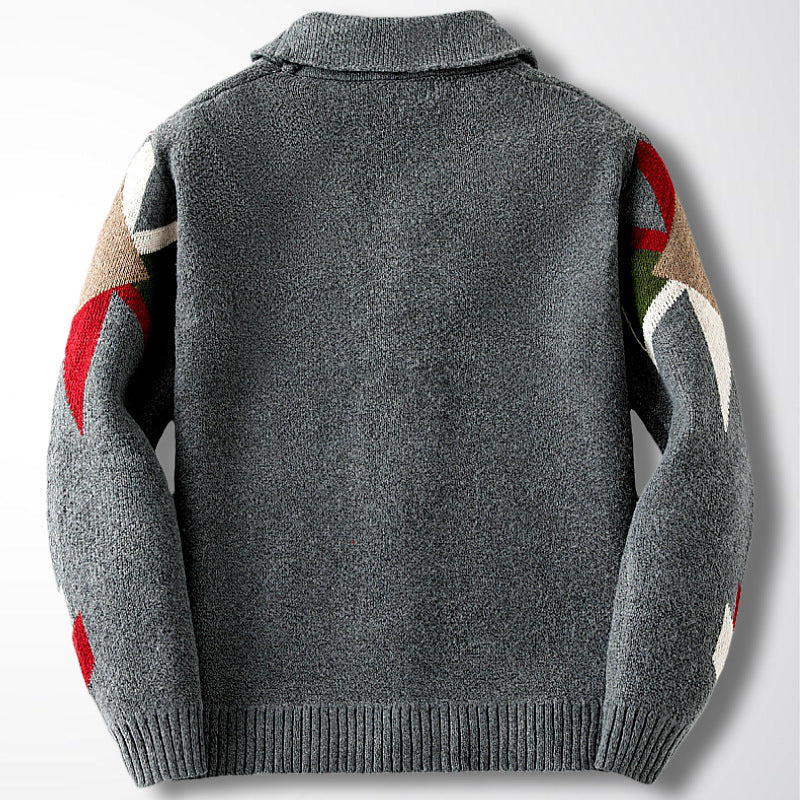 Aule Jacquard Knit Cardigan