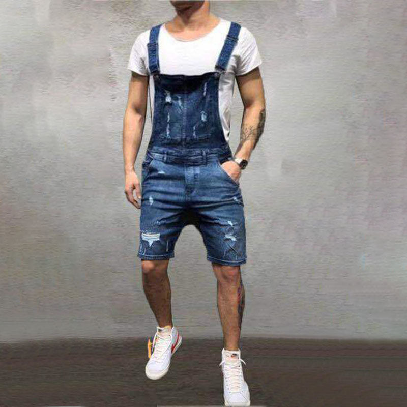 Aule Denim Shorts Overalls