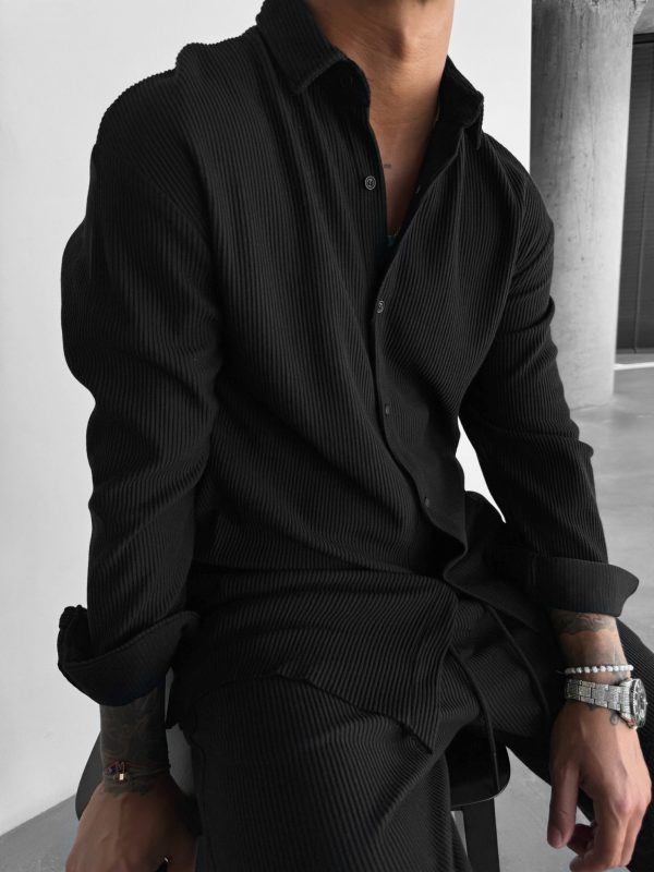 Aule Chic Ribbed Stripes Shirt