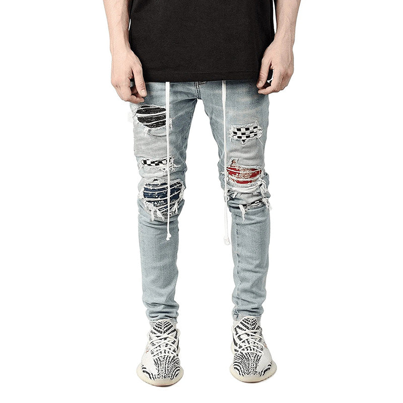 Aule Patch Ripped Jeans