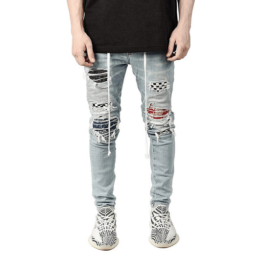 Aule Patch Ripped Jeans