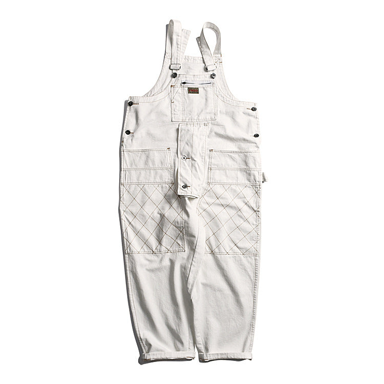 Aule Plaid Cotton Overalls