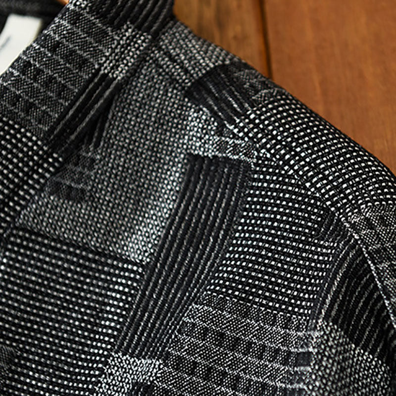 Aule Leisure Plaid Pattern Shirt