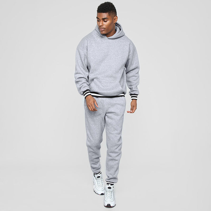 Aule Striped-trimmed Hoodie Set