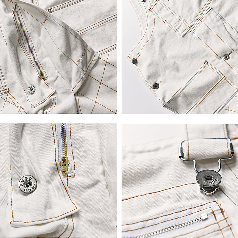 Aule Plaid Cotton Overalls