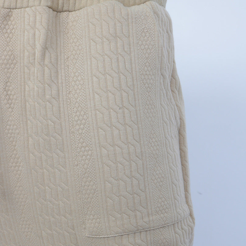 Aule Cable Knit V-neck Set