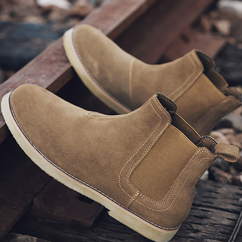 Aule Leather Flats Ankle Boots