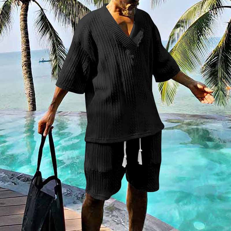 Aule Cable Knit V-neck Set