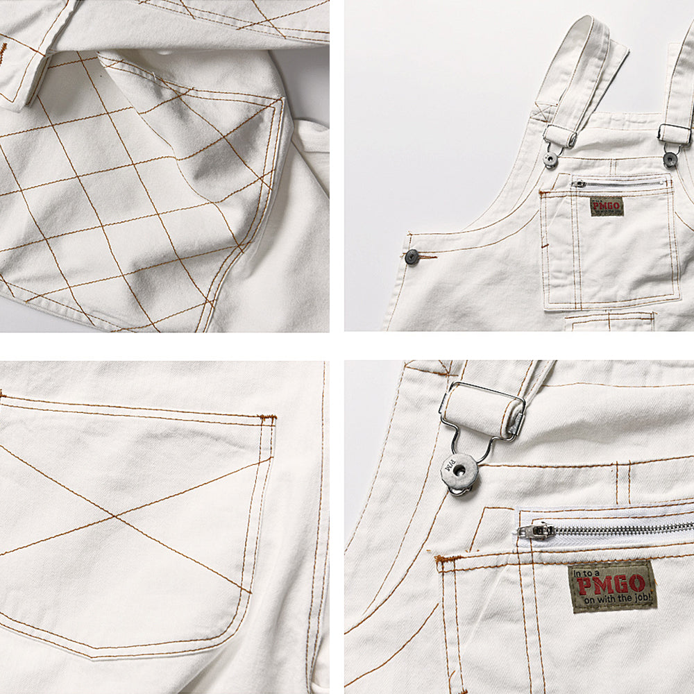 Aule Plaid Cotton Overalls