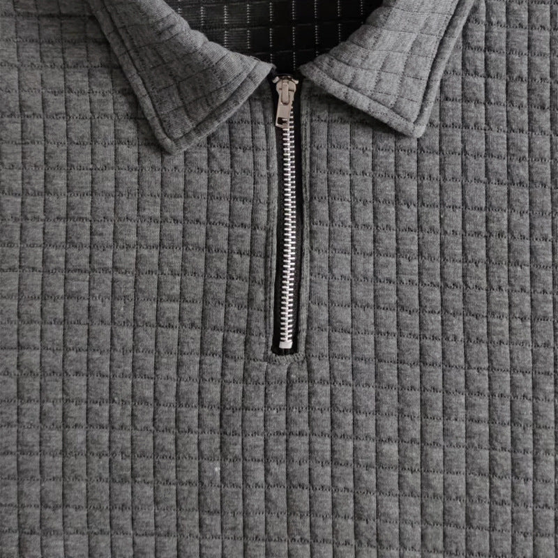 Aule Waffle Zipper Polo Set