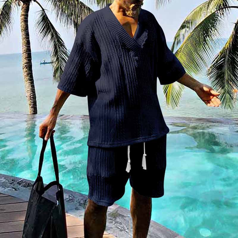 Aule Cable Knit V-neck Set