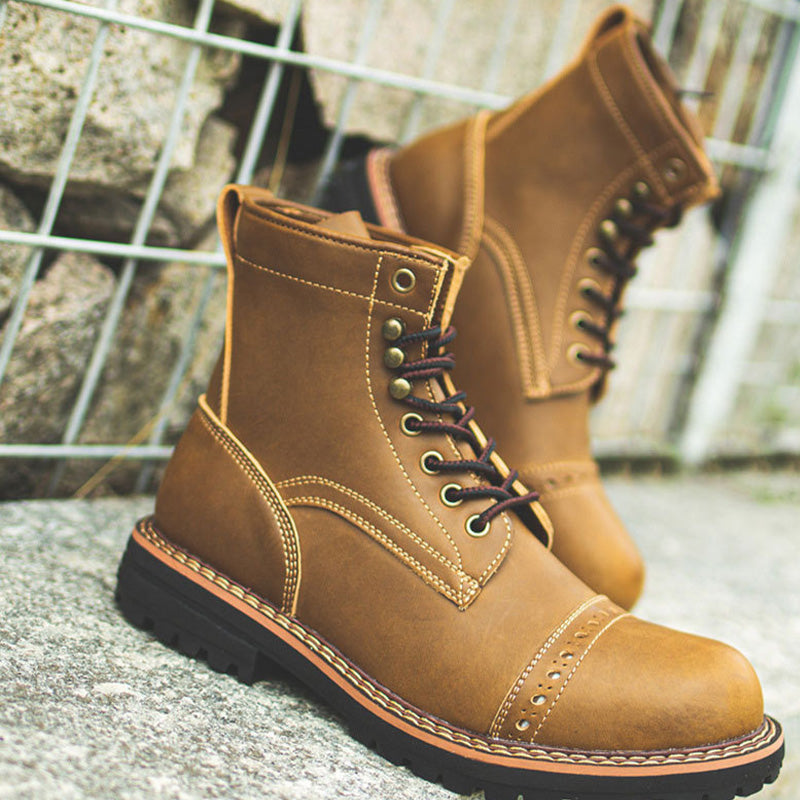 Aule Blitz Leather Combat Boots