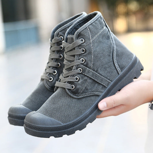 Aule Canvas Ankle Boots