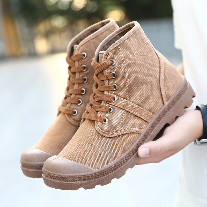 Aule Canvas Ankle Boots