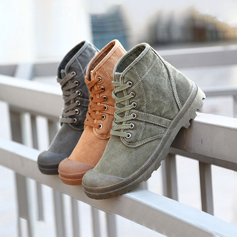 Aule Canvas Ankle Boots