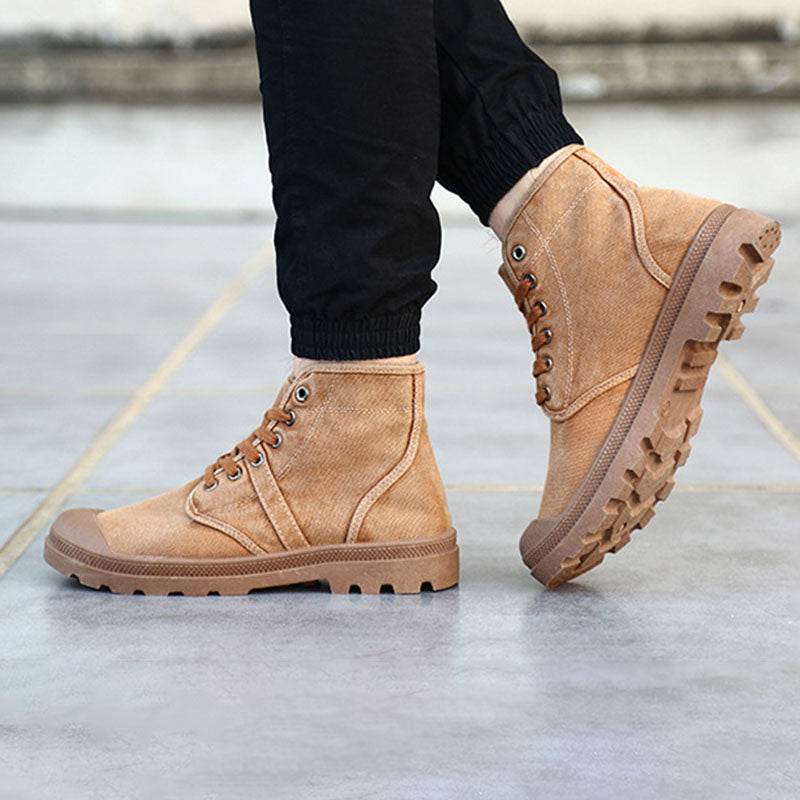 Aule Canvas Ankle Boots