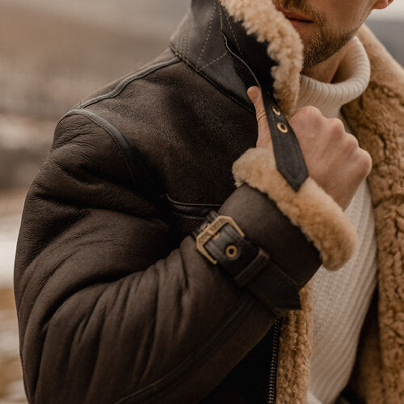 Aule Thick Velvet Leather Jacket