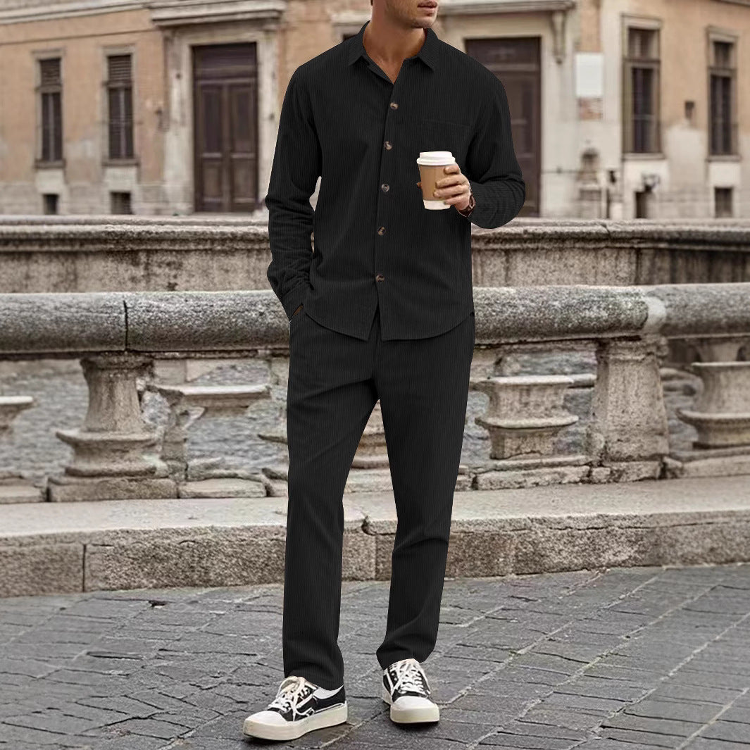 Aule Corduroy Charm Long Sleeve Set