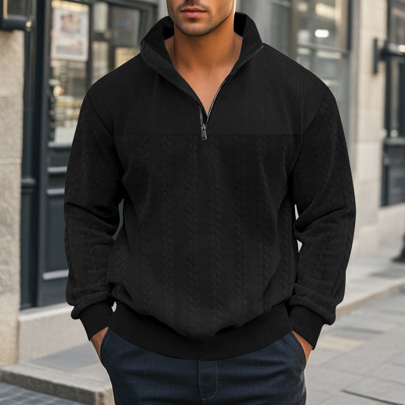 Aule Cable Knit Zip Up Sweatshirt
