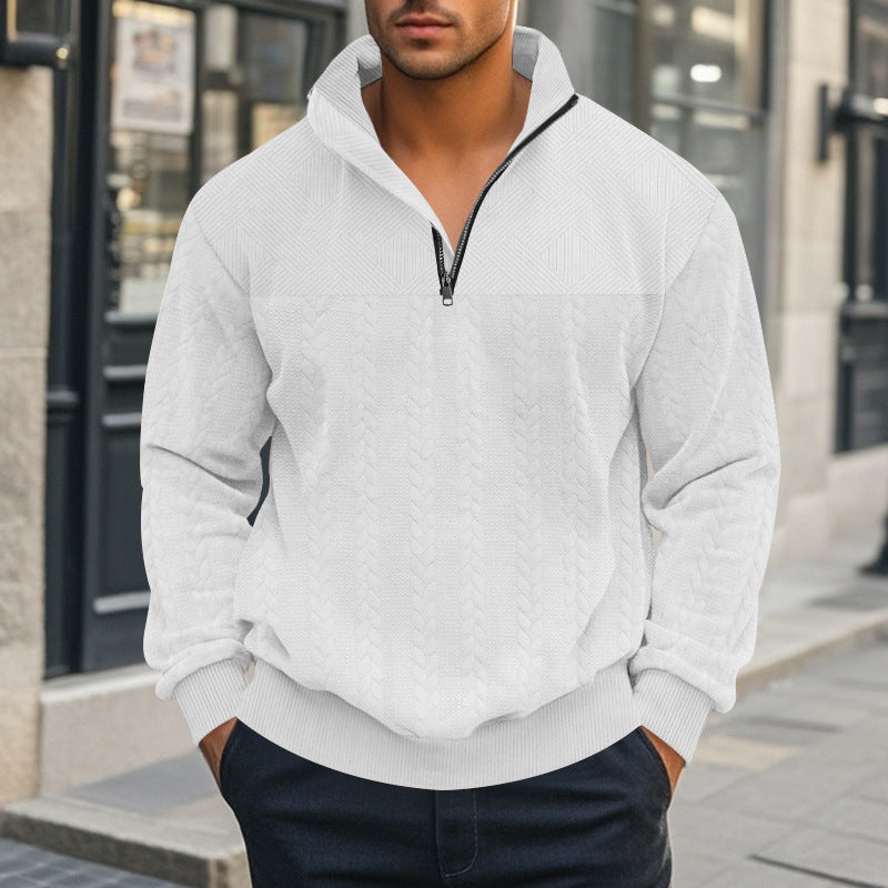 Aule Cable Knit Zip Up Sweatshirt