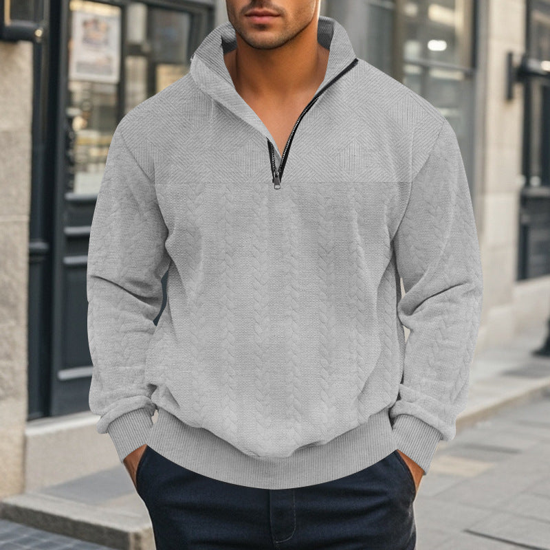 Aule Cable Knit Zip Up Sweatshirt