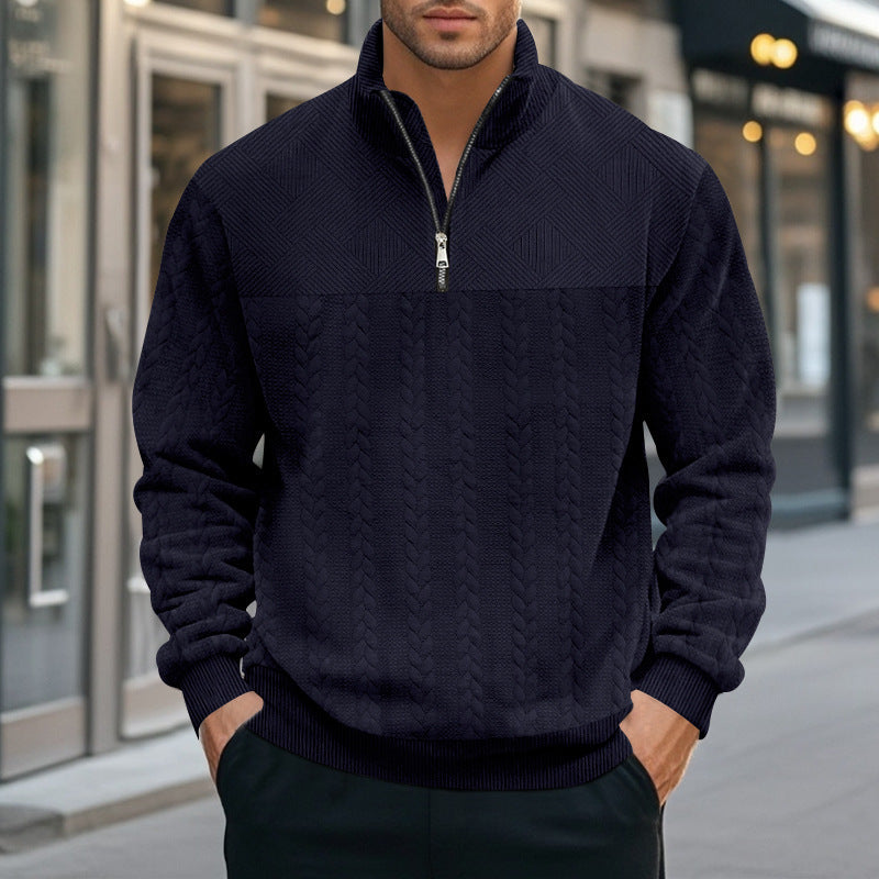 Aule Cable Knit Zip Up Sweatshirt