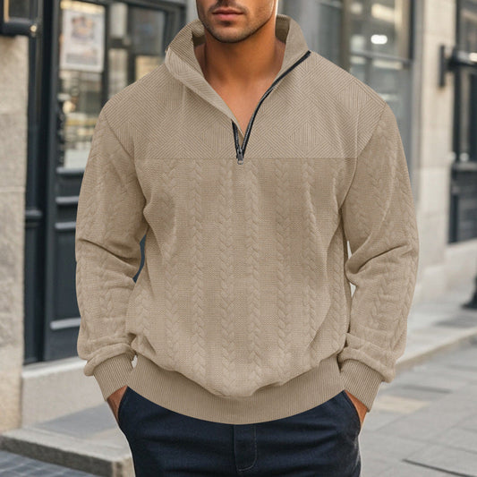 Aule Cable Knit Zip Up Sweatshirt