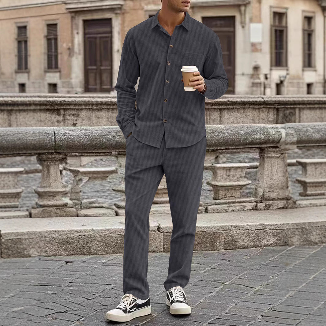 Aule Corduroy Charm Long Sleeve Set