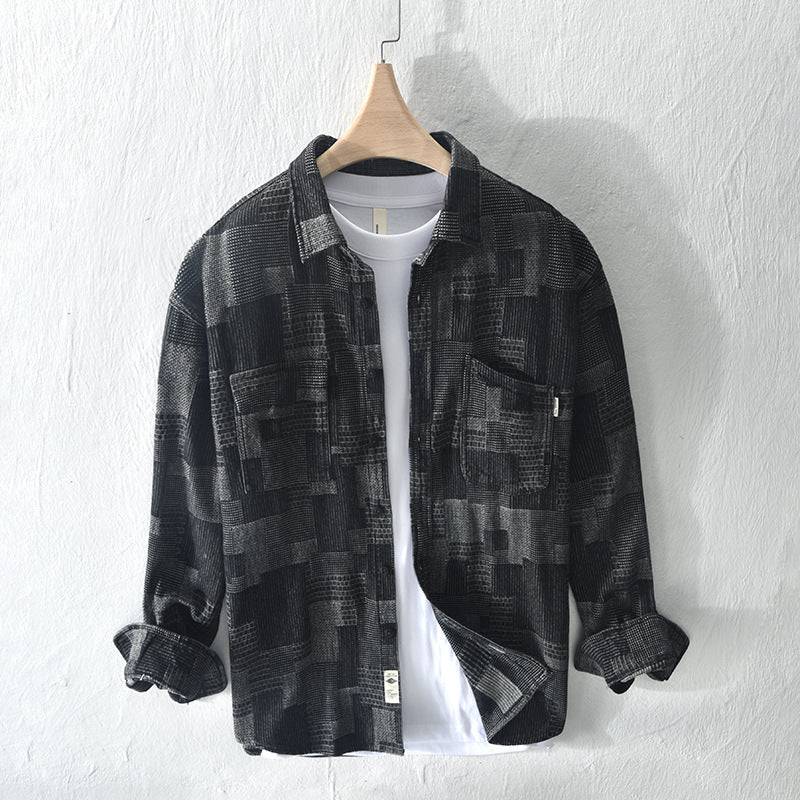 Aule Leisure Plaid Pattern Shirt