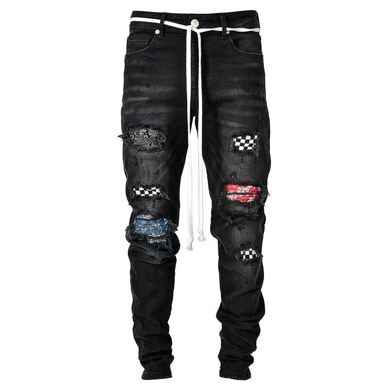 Aule Patch Ripped Jeans