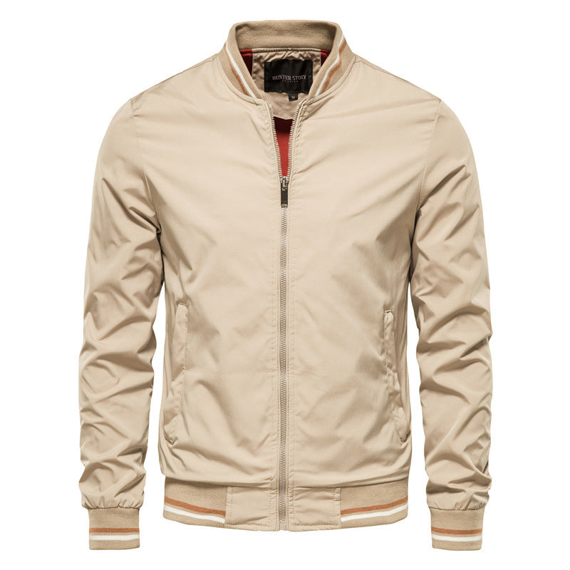 Solid Color Bomber Jacket