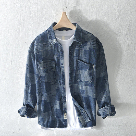 Aule Leisure Plaid Pattern Shirt
