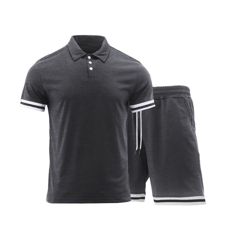 Aule Stripe Trim Polo Set